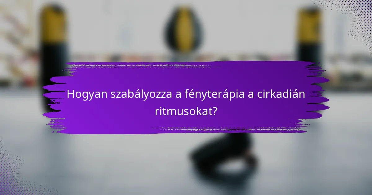 Hogyan szabályozza a fényterápia a cirkadián ritmusokat?